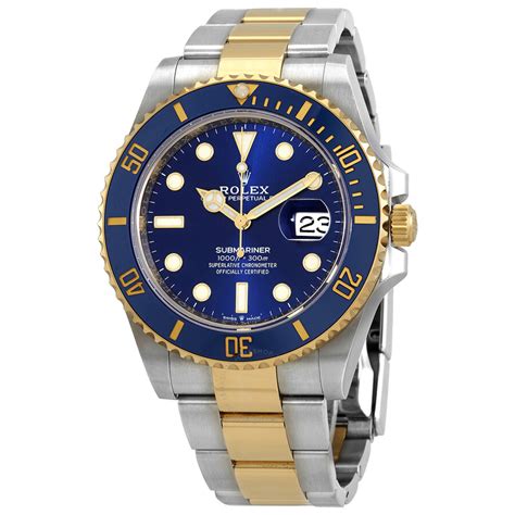 rolex submariner blue and gold unboxing|Rolex Submariner watches goldsmiths.